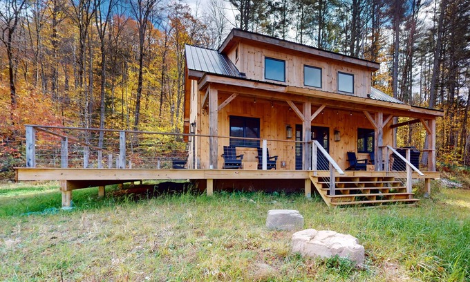 Hartland Four Corners House | Dog-friendly house w/deck, EV charger, fireplace, partial a/c, BBQ, w/d, wifi