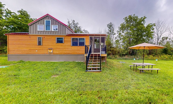 Hector House | Dog-friendly houses close to Seneca Lake with firepit, deck, & washer/dryer