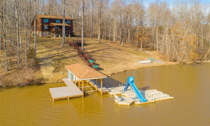 Livingston House | Dog-friendly lakefront cabin on three acres with lake views & two kitchens