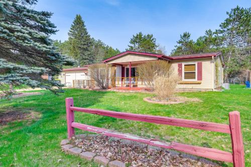 Central Lake House | Dog-Friendly Michigan Home with Deck and Fire Pit!