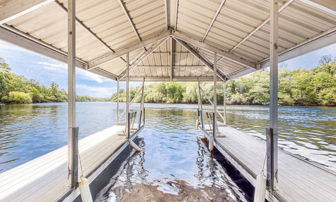 Bell House | Dog-friendly riverfront home with screened porch, firepit, & private dock