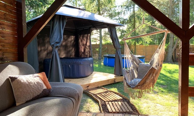 gmina Dobra House | DOM LAS 3-natura, relaks, jacuzzi, ognisko, Jeziorsko
