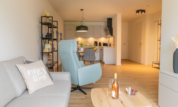 Dorumer Neufeld Apartment | Dorumer Sielhuus 10 - Sauna und Balkon, Strandnah