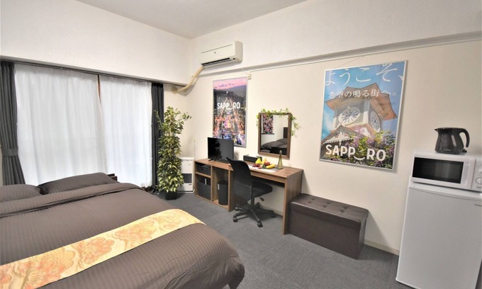 Higashi Apartment | Double bed A 6 minutes walk from Sapporo Station - 201/Sapporo Hokkaidō
