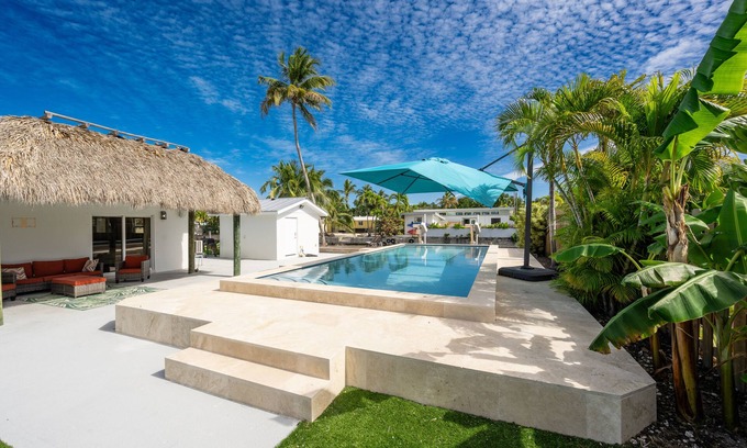 New Town House | Double Lot Private Villa and Pool with Direct Boat Entry to Atlantic and Gulf.