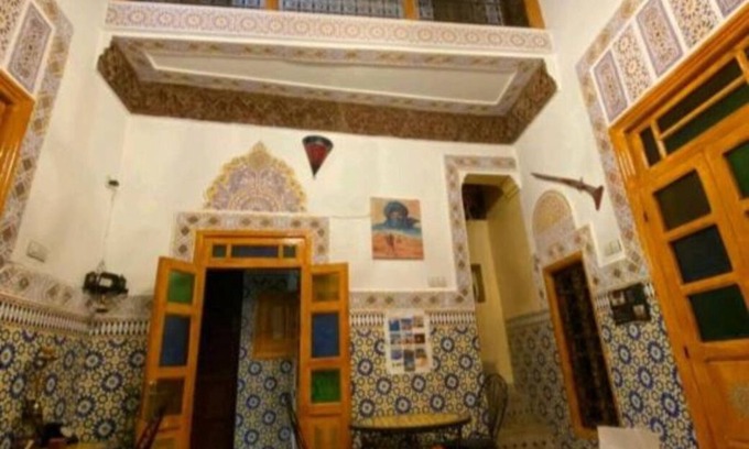 Qasbah En Nouar House | Double room at Riad Drissia with private bathroom and air conditioning