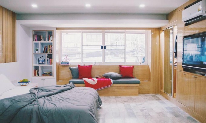 Din Daeng Apartment | Double Studio, Private Bath, Shared Kitchen with Local Family by Pillows & Purrs