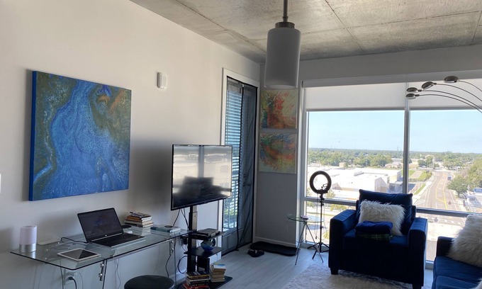 Lake Dot Apartment | Downtown: Creative 1-Bedroom in Stylish High rise