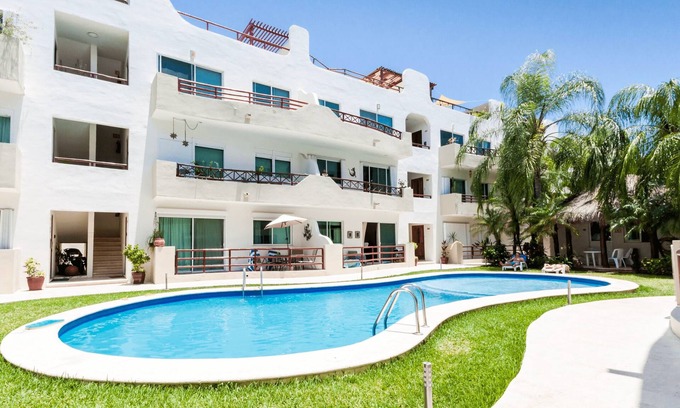 Gonzalo Guerrero Condo | Downtown Private Terrace | BBQ | Pool | Near Beach