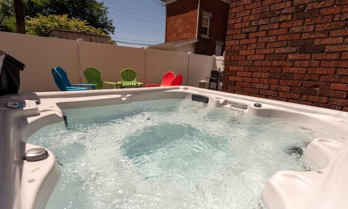 Michigan City Apartment | Downtown Retreat, Hot Tub, Firepit, Grill