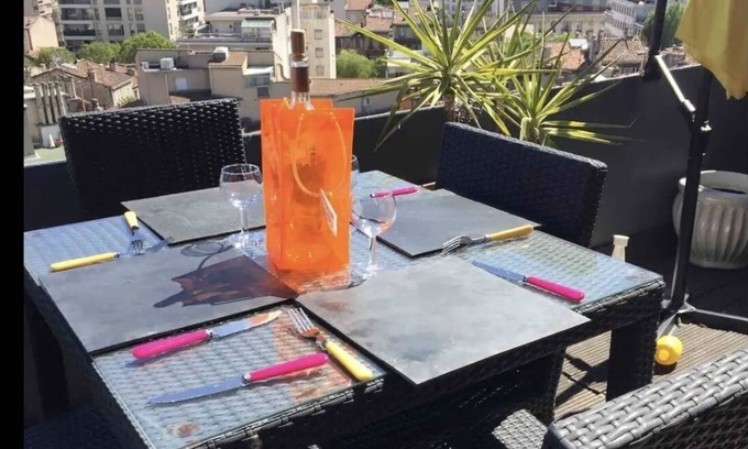 Lodi Condo | Downtown roof top with large south-facing terrace and private parking.