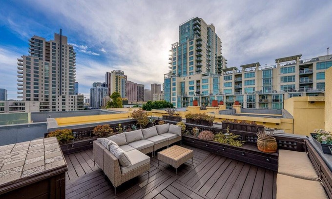 Cortez Hill Apartment | Downtown Tuscan Townhouse on Cortez Hill; Rooftop Deck