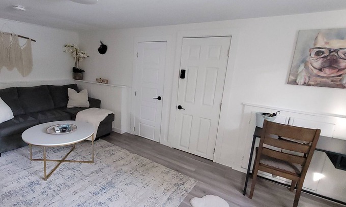 Fredericton Apartment | Dragonfly Den, 2 bdrm with sauna, fire pit, hot tub. 2 min drive to downtown