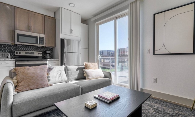 Waller Creek District Apartment | Dreamy Downtown 2BR w/Deck & Gym, nr Convention Center, by Blueground