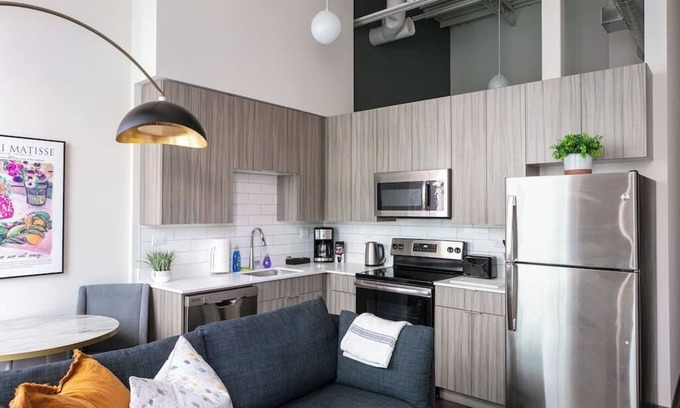South Loop Apartment | DTown Mich Ave #10 | gym+rooftop w park view