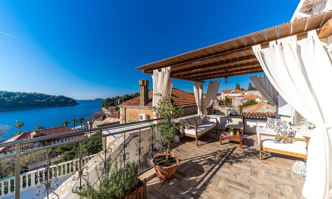 Cavtat Old Town House | Dubrovnik-Cavtat Authentic stone Villa with Indoor pool and sunset terrace