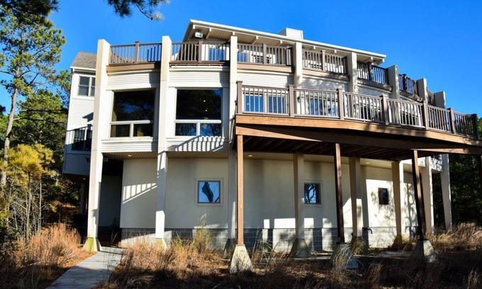 Bay Ridge House | DUNE BRIDGE-Breathtaking Bay & Sunset Views From The Deck and Almost Every Room.