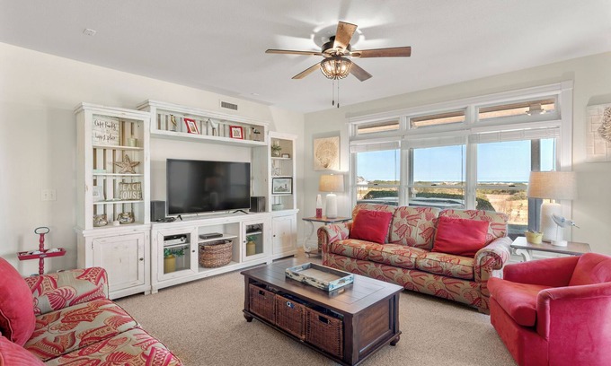 Corolla Condo | Dune Time: Pet-Friendly, Private Spa, Spacious Wrap-Around Patio
