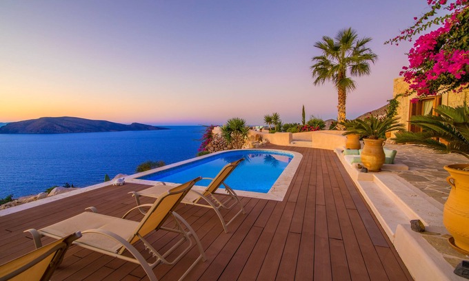 Pefki Villa | East Crete Villa Mirabello | Breathtaking views to Murabello Gulf