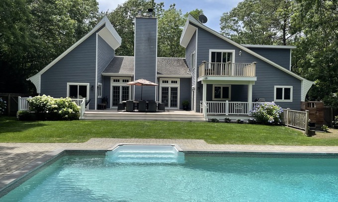 Northwest Harbor House | East Hampton Beach House w/Heated Saltwater Pool & 2 Master Suites