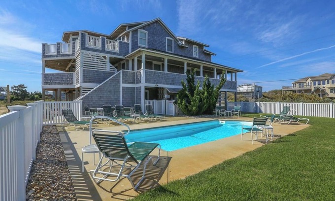 Southern Shores House | Eastwick - Relax and unwind from this 5BR home w/Private Pool & private walkway to beach!
