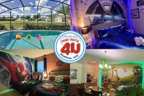 Westridge House | Eco 4 Bdr Thematic & Saltwater Pool Game Room