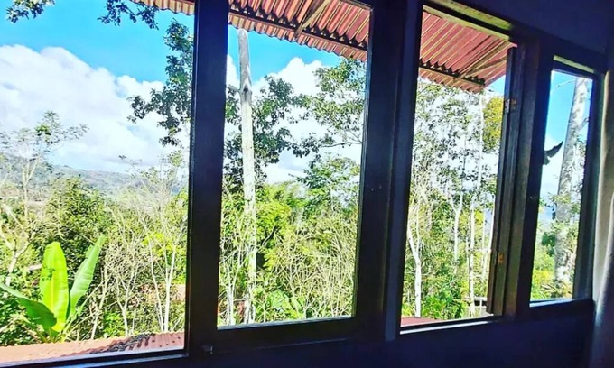 Turrialba House | eco bamboo house #2 surrounded by wildlife, gardens and waterfalls.