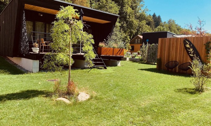 Bergatreute House | Eco Tiny House für 4 Direkt am Wald - Nahe Bodensee & Allgäu - Hunde Erlaubt