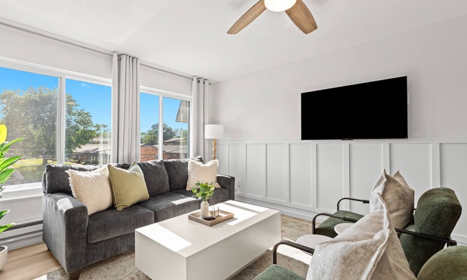 Royal Oak Apartment | Elegant 1BR Upper Suite | Renovated King Bedroom