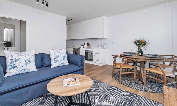 Claremont Apartment | Elegant 2 Bedroom | Rooftop Pool | Mountain Views