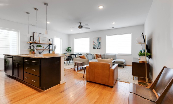 North Chesterfield Apartment | Elegant 3-Bedroom Home with Stunning Rooftop Deck & Dining Area