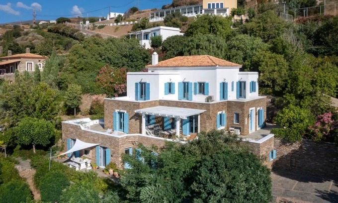 Steniai Villa | Elegant Andros Retreat | 6-Bedroom Villa | Breathtaking Sea Views | Villa.