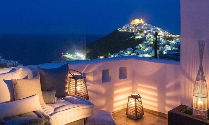 Astypalaia Villa | Elegant Astypalaia Villa | Villa Ble | Air Conditioning | Hot Tub | 2 Bedrooms.
