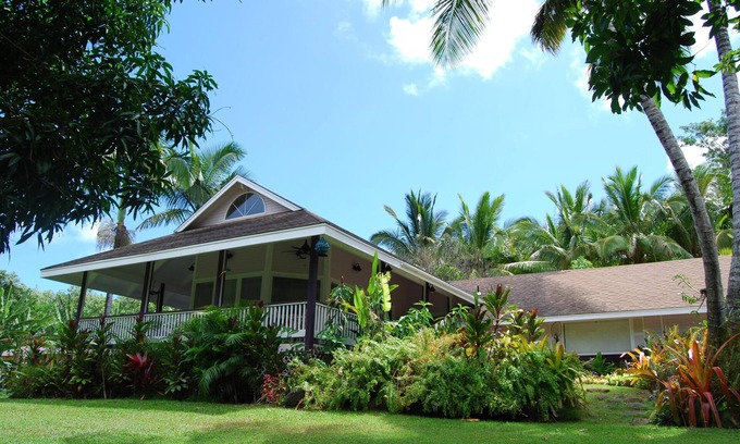 Kilauea House | Elegant Secluded Beach Estate Plantation in Moloaa Bay, Hi Kauai TVR 4180