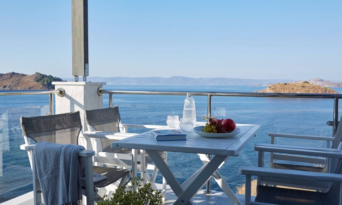 Lesbos Villa | Eleia Seafront VIlla with Private Pool & Sea View