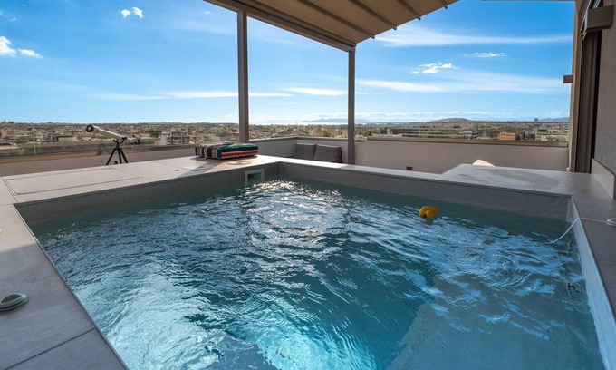 Moschato-Tavros Condo | Elite Penthouse with Pool and Skyline View