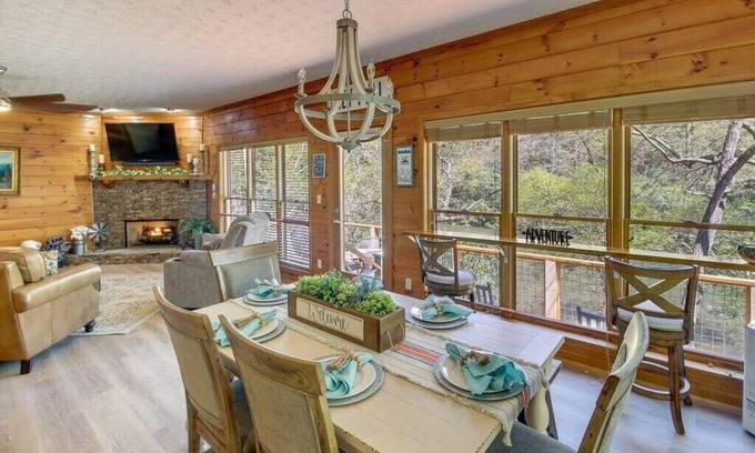 East Ellijay House | Ellijay Riverfront Escape: Game Room & Fire Pit