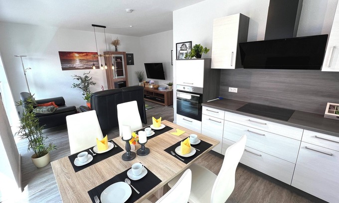 Apeldorn House | "elstar" - Barrierefreies Ferienhaus mit Carport Terrasse Netflix Free Wifi