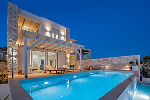 Kalochorafitis Villa | Elxis luxury villas Salty Pools!