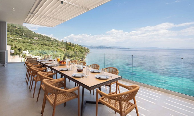 Barbati Villa | Elysian Shore Villa - Beach front - private pool - private beach - Sea views