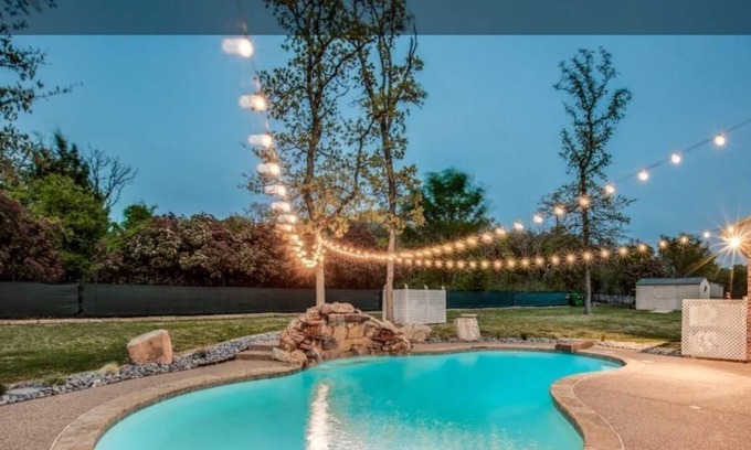 Burleson House | Enchanted 1-Acre 5bd Home with Private Pool, Gated Community