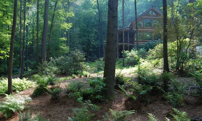 Brevard Cabin | Enchanting Brooksong Log Cabin, TWO large waterfalls, 6 private acres, 4 streams