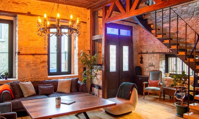 Urla Villa | Enchanting Stone House in Urla with Backyard