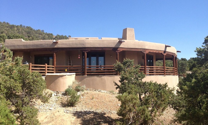 Taos House | Endless Views! Elegant Adobe in luxury neighborhood. With Hot tub.
