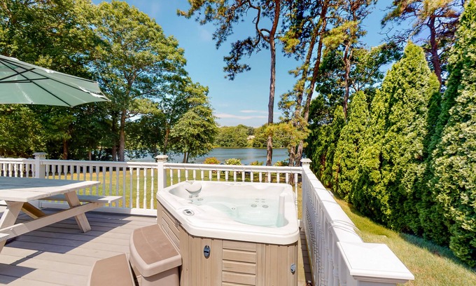 Buzzards Bay House | Enjoy the Cape without bridge traffic - waterfront home with hot tub - dogs OK