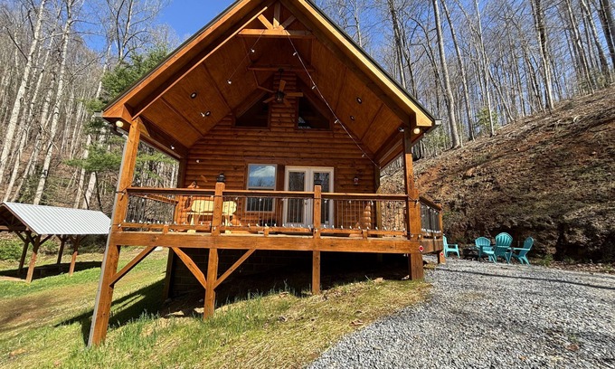 Murphy Cabin | Enjoy the peaceful scenery at this beautiful, wooded cabin!