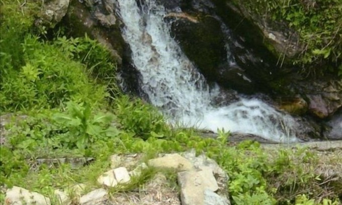 Bryson City House | Enjoy the sound of the Waterfall right off the back deck