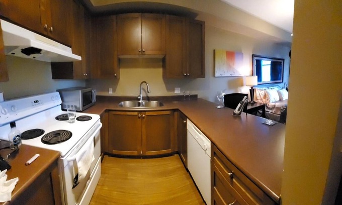 Surrey Apartment | Entire 1 bedroom condo with 2 beds + washer & dryer + underground parking