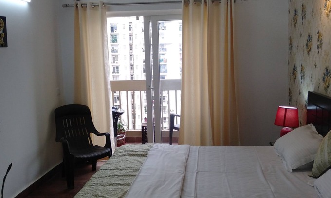 Greater Noida Apartment | Entire 3 bedroom apartment with WiFI, air condition, attached multiple balconies