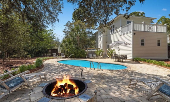 Seagrove Beach House | Entire 3BR Home at Seagrove 30A w/Heated Private Pool, Bikes, and Beach Access